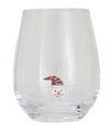 Stemless Wine Glass w/ Holiday Figure