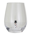 Stemless Wine Glass w/ Holiday Figure