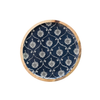 Enameled Mango Wood Floral Trays, Set of 3