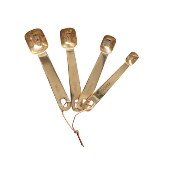 Brass Measuring Spoons: Set of 4