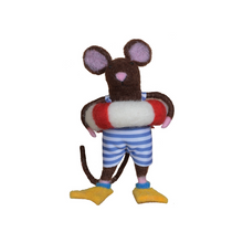  Felt Swimmer Mouse Ornament