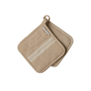 Vintage Set of Two Pot Holders- White Stripe
