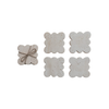 Scalloped Edge Travertine Coasters, Set of 4