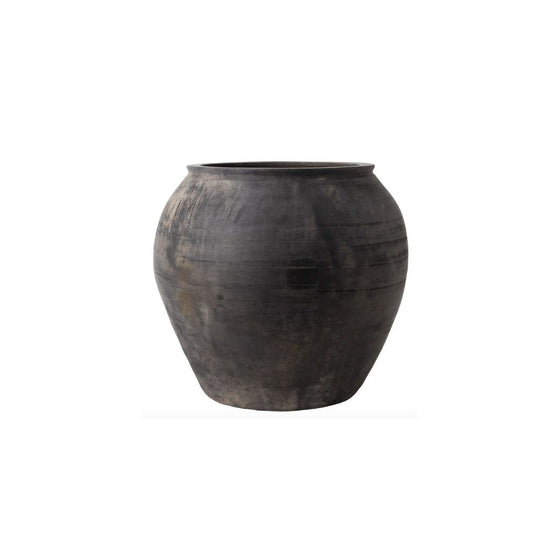 Vintage Black Clay Pot