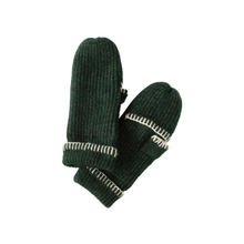  Love Whipstitch Mittens - Green/Cream