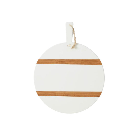 White Round Charcuterie Board
