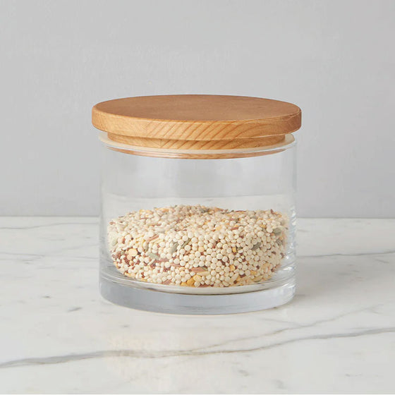 Wood Top Canister Small
