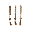 Wood Bead Garland with Jute Tassel