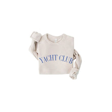  Beige sweatshirt with 'YACHT CLUB' text on a white background