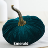 Pumpkin Small Velvet, Valentine's mantel, Autumn table, Gift: Emerald