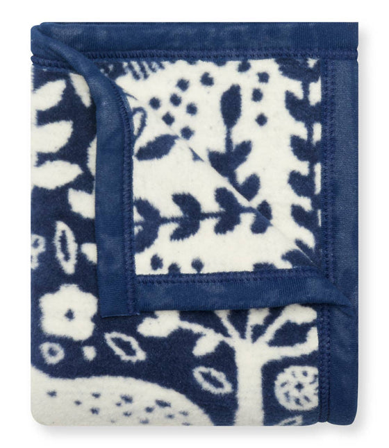 Whimsical Woods Navy Mini Blanket: Mini