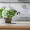 18" Realistic Real Touch Artificial Hydrangea Stem: White