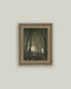 Peeking Ghost Framed Antique Art: 8x10