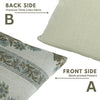 Block Print Boho Thick Linen Pillow Cover- Morpankh Border: Thick Linen / One Side Print / 22x22 Inch