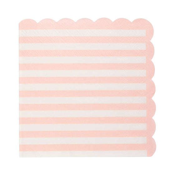 Pink and White Cocktail Napkins