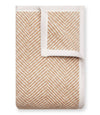 Harborview Herringbone Tan Blanket: Midi