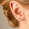 Gold Lucy Climber Studs