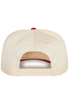 Raisin Hell Snapback Trucker Hat in Neutral Red Canvas: Neutral Red Split