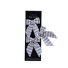 Beige Striped Mini Fabric Bows with Clips Set