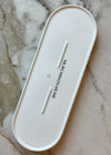 Deco Oval Catchall Tray Large: Cashmere