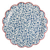 Blue Ditsy Floral Paper Plate