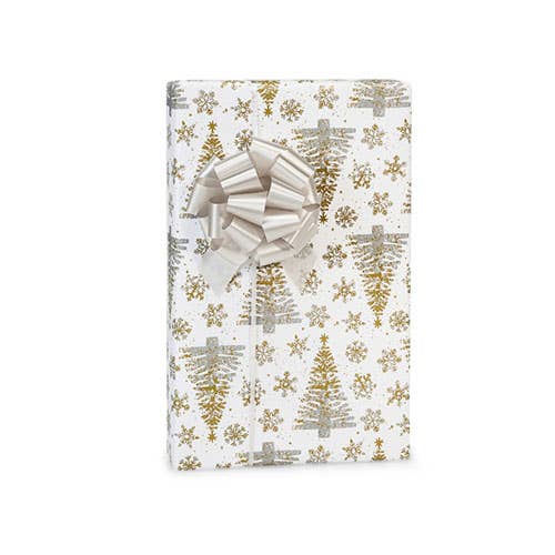 Christmas Premium Bulk Gift Wrap Paper: White Berries Kraft / 1 Pack / 24"x417'