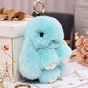 Cut Rabbit Pom Pom Key Chain KC0225-5! (6PC): BEIGE