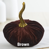Pumpkin Small Velvet, Valentine's mantel, Autumn table, Gift: Brown