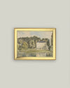 View of Chateau Framed Antique Art