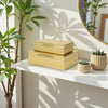Lusan Set of 2 Rectangular Nesting Decorative Storage Boxes: Navy Shagreen