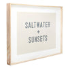 Face to Face Wood Sign - Salt Water + Sunsets: 29" W x 22" H x 2" D