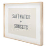 Face to Face Wood Sign - Salt Water + Sunsets: 29" W x 22" H x 2" D