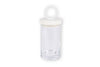 White Wood Glass Canister: Tall