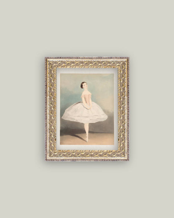 Ballerina Framed Antique Art