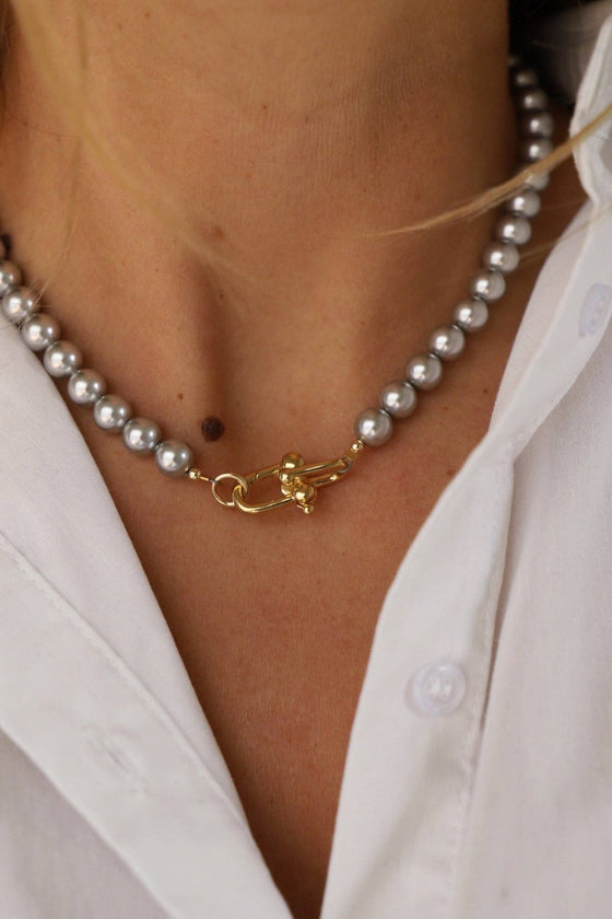 Nova Pearl Necklace: Silver