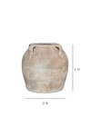 Blanc Beige Wash Vase With Handles Small