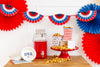 Red White and Blue Fan Bunting Banner