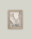 New York Sketch Framed Antique Art