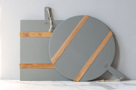 Grey Round Charcuterie Board