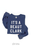 IT'S A BEAUT CLARK Graphic Sweatshirt : HEATHER DUST / S