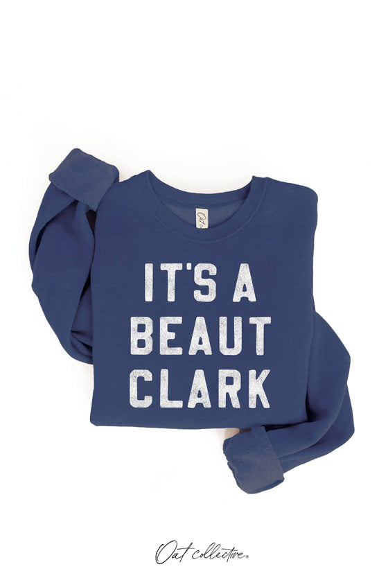 IT'S A BEAUT CLARK Graphic Sweatshirt : HEATHER DUST / M