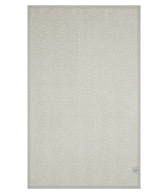 Harborview Herringbone Blanket: Light Grey