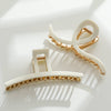 Ivory Gold Metal Assorted Claw Clips