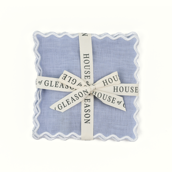 Vivienne Linen Cocktail Napkins: Set of 4
