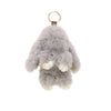 Cut Rabbit Pom Pom Key Chain KC0225-5! (6PC): L. GREY