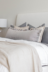 Ruffle Bolster Pillow Cover Brown White Stripes: Pillow Cover and Inserts