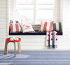 Awning Stripe Pillow Cover | Navy: 16" Lumbar