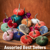 Pumpkin Large Velvet, Fall Mantel Decor, Halloween Table: Emerald