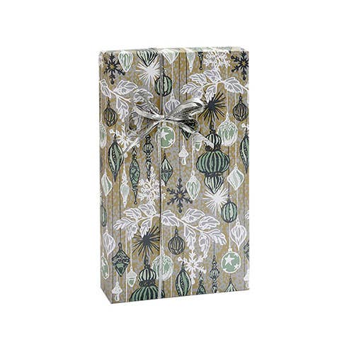 Christmas Premium Bulk Gift Wrap Paper: White Berries Kraft / 1 Pack / 24"x417'