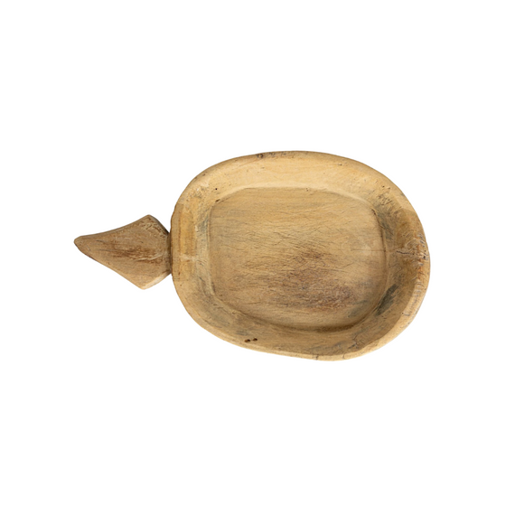 Found Reclaimed Wood Bowl w/ Handles